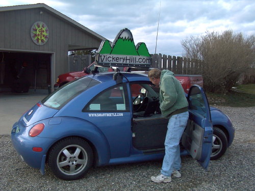 Ed Butcher inspects the SmartBeetle