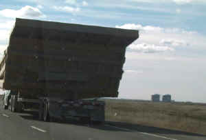 tonka truck on the highway