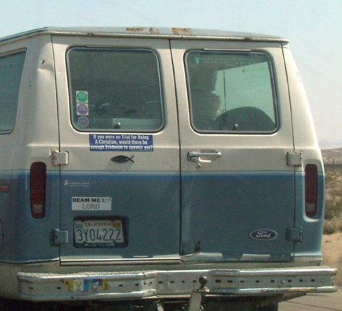 van with fish