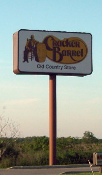 cracker barrell sign