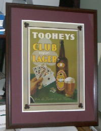 tooheys club lager frame